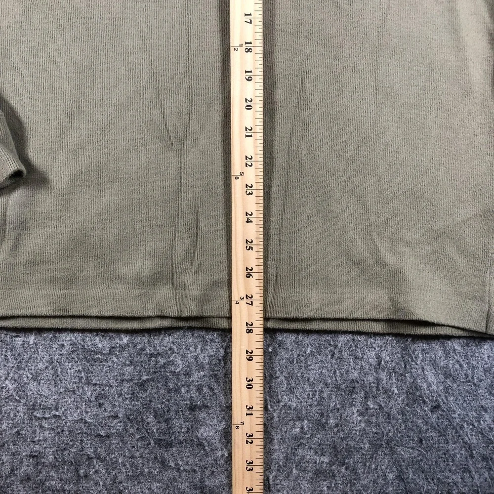 Polo Ralph Lauren Sweater Mens‎ Large Taupe Green 1/4 Zip Mock Neck Cotton